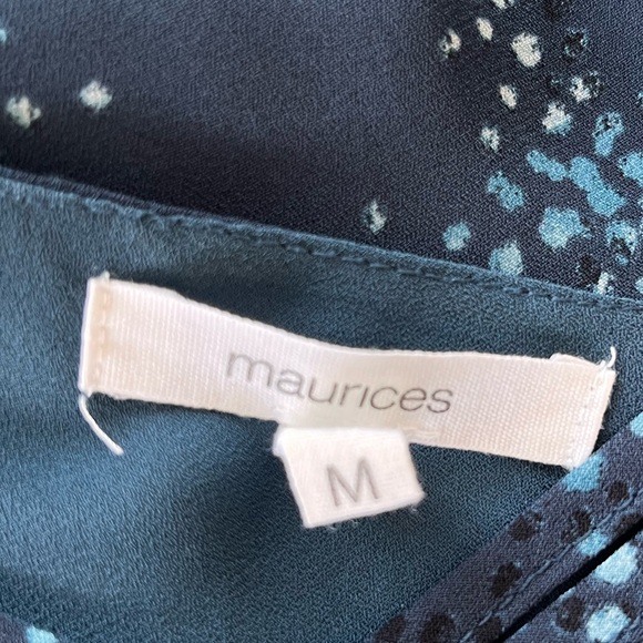 Maurices Blue Top with Multi Blue Dots size M - Picture 5 of 6
